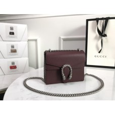 Gucci Dionysus leather mini bag 421970 Maroon Leather