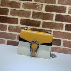 Gucci Dionysus leather mini bag 421970 White and Yellow Leather