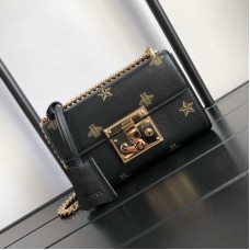 Gucci Padlock Bee Star Small Shoulder Bag 432182 Black