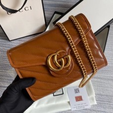 Gucci Marmont Matelassé Mini Bag 474575 Caramel