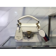 Gucci Calfskin Queen Margaret Small Bag 476541 White