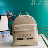 Gucci Print leather backpack 547834 White