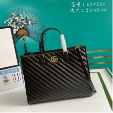 Gucci GG Marmont Top-handle Tote Bag 627332 Black