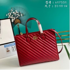 Gucci GG Marmont Top-handle Tote Bag 627332 Red