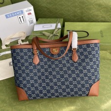 Gucci Ophidia GG Medium Tote 631685 Denim