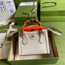 Gucci Diana Mini Tote Bag 655661 White