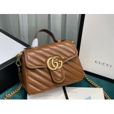 Gucci Marmont 21cm Shoulder Bag 547260 Caramel