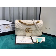 Gucci GG Marmont Flap Bag Small White