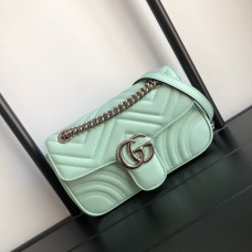 Gucci GG Marmont Flap Bag Mini 446744 Light Blue