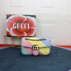 Gucci GG Marmont Flap Bag Small Macarone