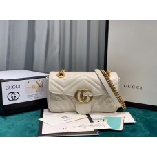 Gucci GG Marmont Flap Bag Mini 446744 White