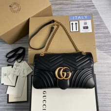 Gucci GG Marmont Flap bag Medium 443496 Black