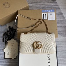 Gucci GG Marmont Flap bag Medium 443496 White