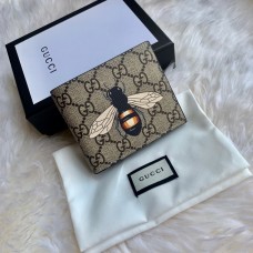 Gucci Beige GG Supreme Bee Wallet 451268