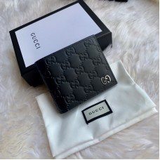 Gucci GG Supreme Folding Black Wallet 473916