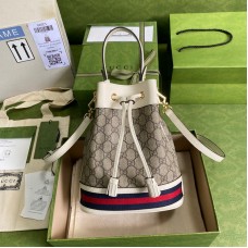 Gucci Ophidia Small GG Bucket Bag White