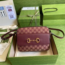 Gucci Horsebit 1955 Small Bag Wine Red