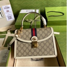 Gucci White Ophidia Small Top Handle Bag 651055