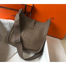 Hermes Evelyne Bag 0719 Elephant Grey