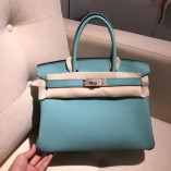 Hermes Birkin Original Togo Leathe Blue Atoll 