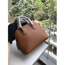 Hermes Bolide 1923 Mini Bag Brown Leather Silver Hardware