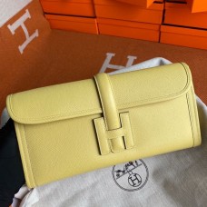 Hermès Jige Elan 29 touch clutch In Light Yellow