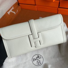 Hermès Jige Elan 29 touch clutch In White