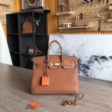 Hermes Birkin Togo and Swift Ghillies Anemone Bag Orange