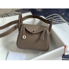 Hermès Mini Lindy Bag Dark Brown 