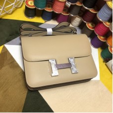 Hermes Constance 23cm(18cm) Bag Beige with Silver Hardware