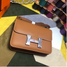 Hermes Constance 23cm(18cm) Bag Brown with Silver Hardware