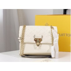 Louis Vuitton Vavin PM Monogram Emperinte Leather White