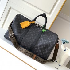 Louis Vuitton Keepall Bandoulière 45 Bag in Monogram Eclipse canvas M40560