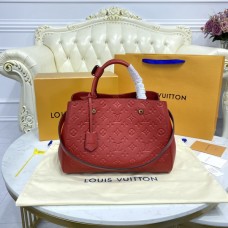 Louis Vuitton Montaigne MM Monogram Empreinte Leather M41048 Red