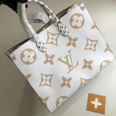 Louis Vuitton OnTheGo Tote GM Leather White M44571