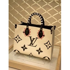 Louis Vuitton Monogram OnTheGo Tote Leather White