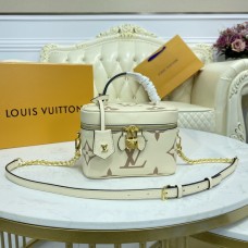 Louis Vuitton Vanity PM Monogram Empreinte Leather Beige M45599