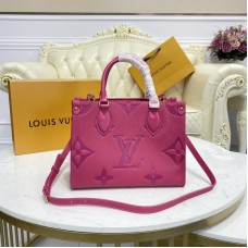 Louis Vuitton OnTheGo PM Monogram Tote Leather M45660 Rose Red