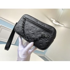 Louis Vuitton Pochette Volga Taurillon Monogram in Black M55703