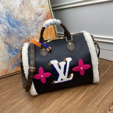 Louis Vuitton Speedy Bandoulière 30 Other Leathers in Black