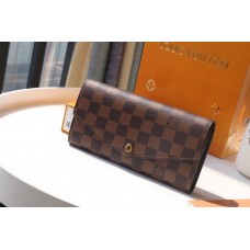 Louis Vuitton Sarah Wallet in Damier Canvas M60531 Coffee