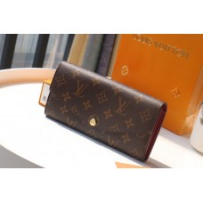 Louis Vuitton Sarah Wallet in Monogram M60531 Wine Red 