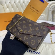 Louis Vuitton Felicie Pochette Blue Damier Azur M61276