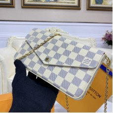 Louis Vuitton Pochette Felicie Damier Azur Shoulder Pouch M63106