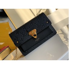 Louis Vuitton Vavin Chain Wallet Monogram Emperinte Leather M67839 Black