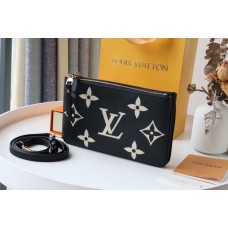 Louis Vuitton Double Zip Pochette Monogram Empreinte M69203 Black