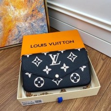 Louis Vuitton Félicie Pochette Monogram Empreinte Leather in Black M69977