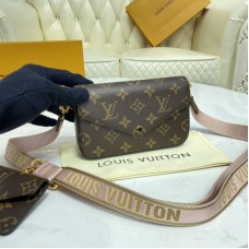 Louis Vuitton Félicie Strap & Go Monogram In Brown M80091 Pink