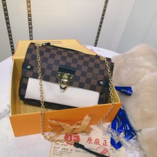 Louis Vuitton Damier Ebene Canvas Vavin PM Chain Bag N40113 White