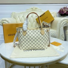 Louis Vuitton Damier Azur Canvas Neverfull PM N41000 Apricot